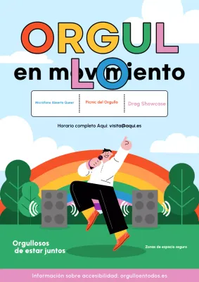 Cartel de anuncio del evento Rainbow Bold Pride