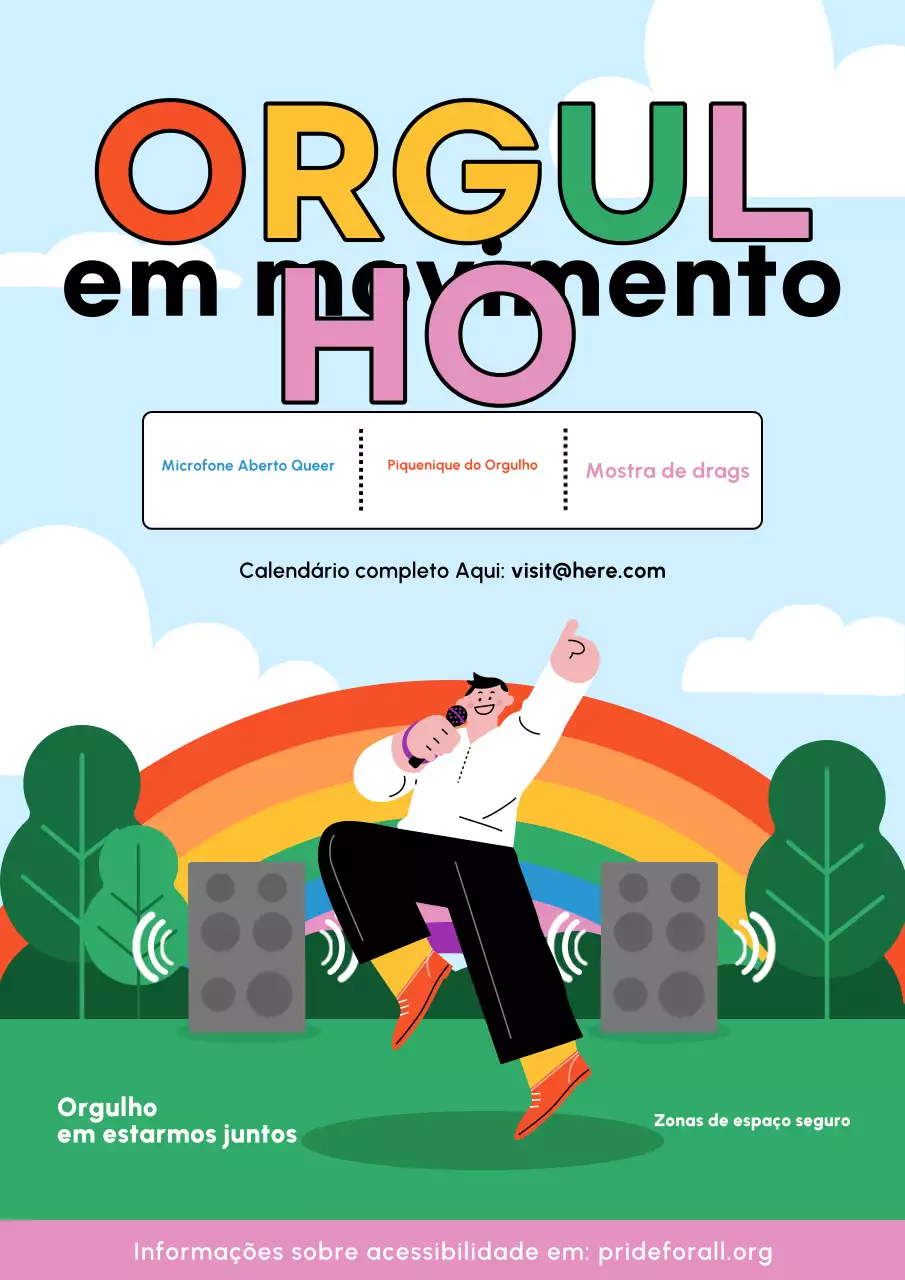 Cartaz de anúncio do evento Rainbow Bold Pride
