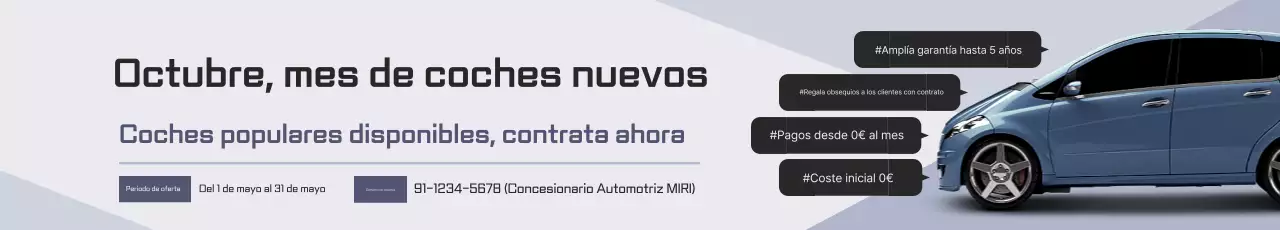 Promoción de coches modernos grises