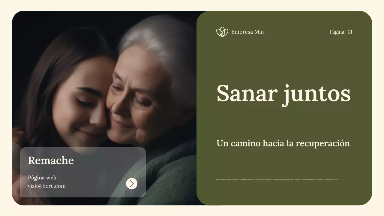 Anuncio de recuperación moderna y verde