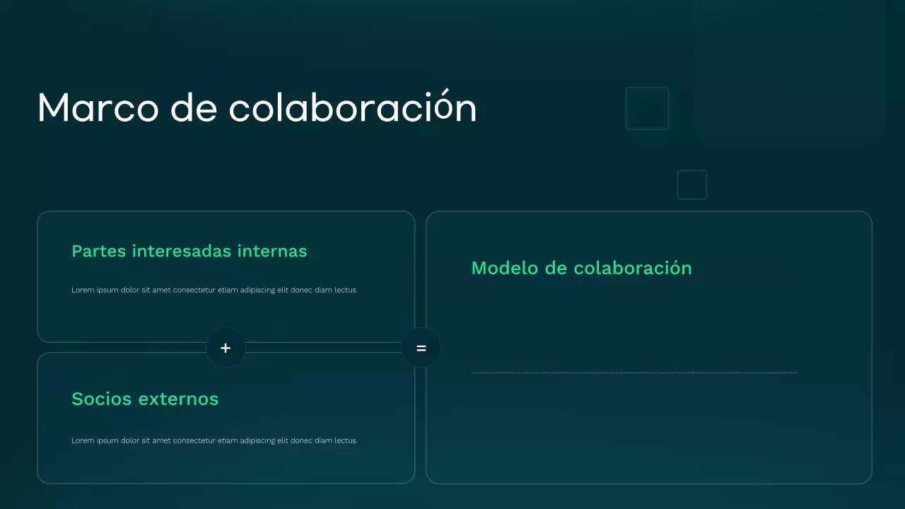 Presentación de atención médica moderna en verde azulado