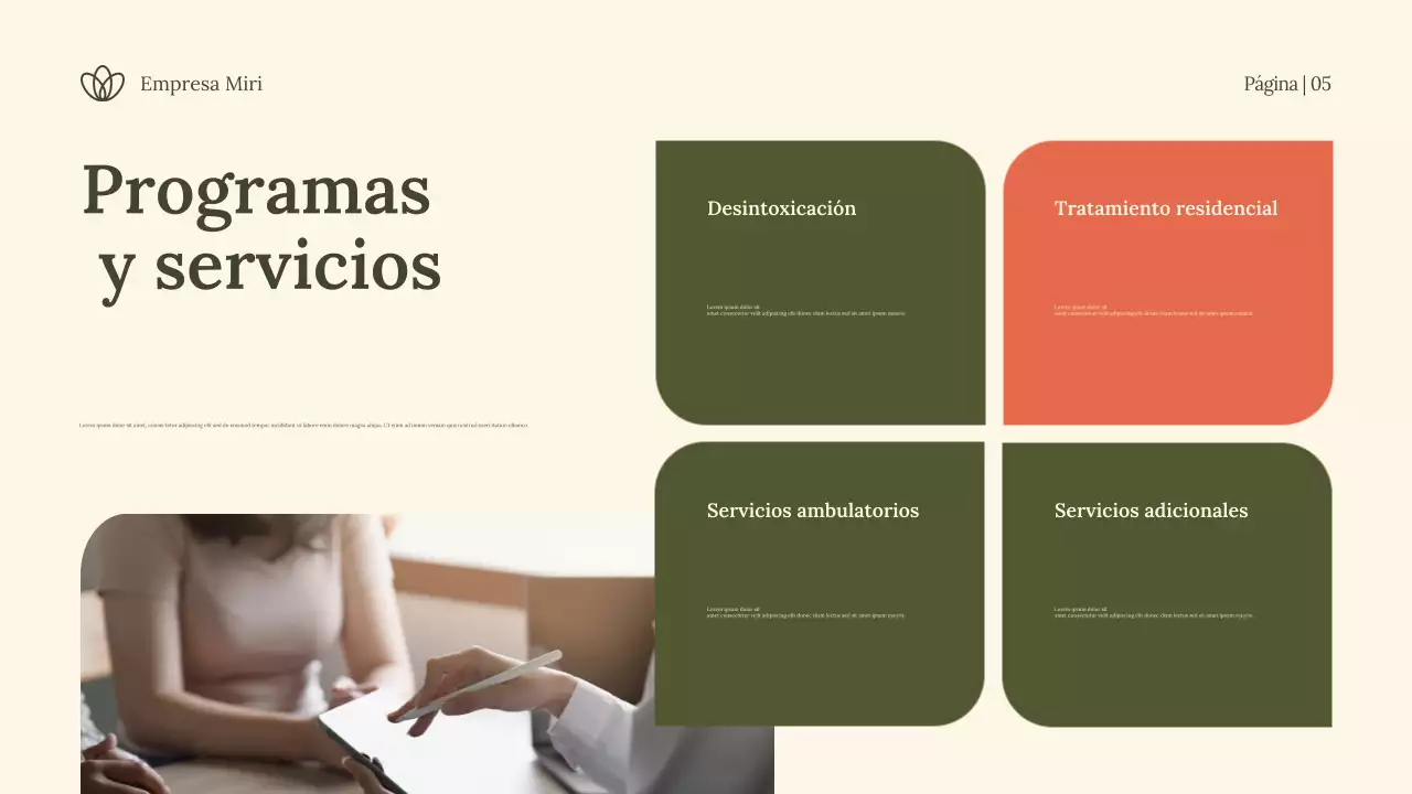 Anuncio de recuperación moderna y verde