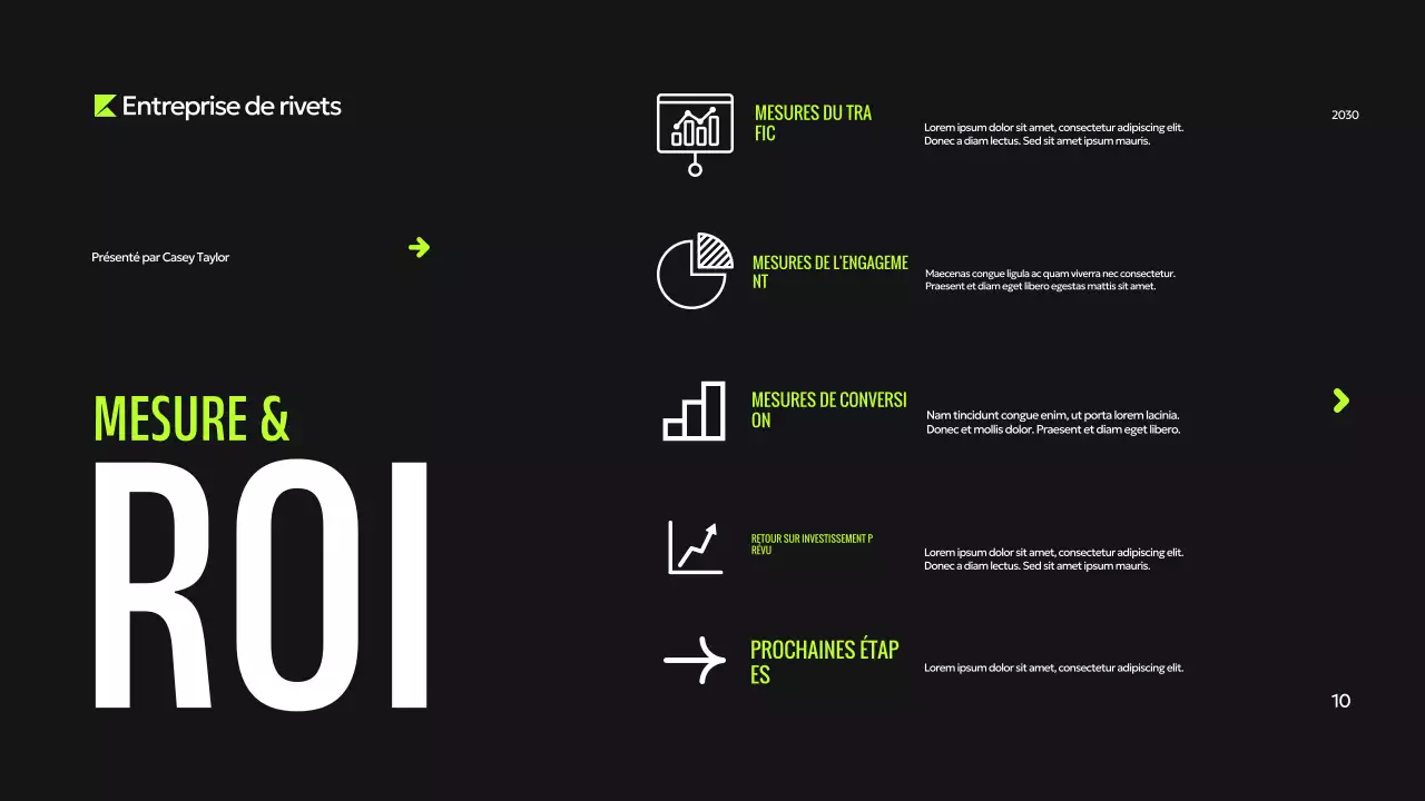 Présentation numérique verte et moderne