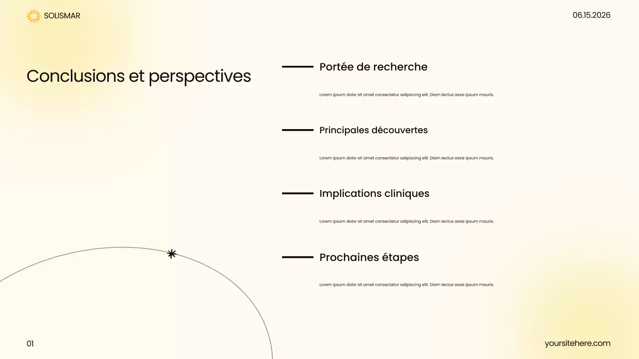Présentation des soins de santé modernes jaunes