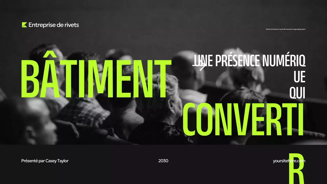 Présentation numérique verte et moderne