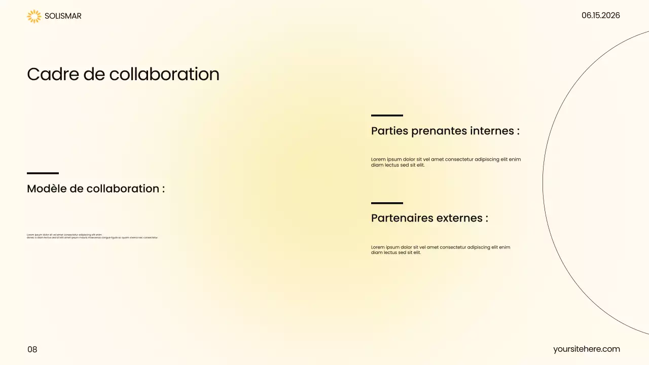 Présentation des soins de santé modernes jaunes