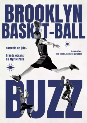 Événement de basket-ball Blue Bold