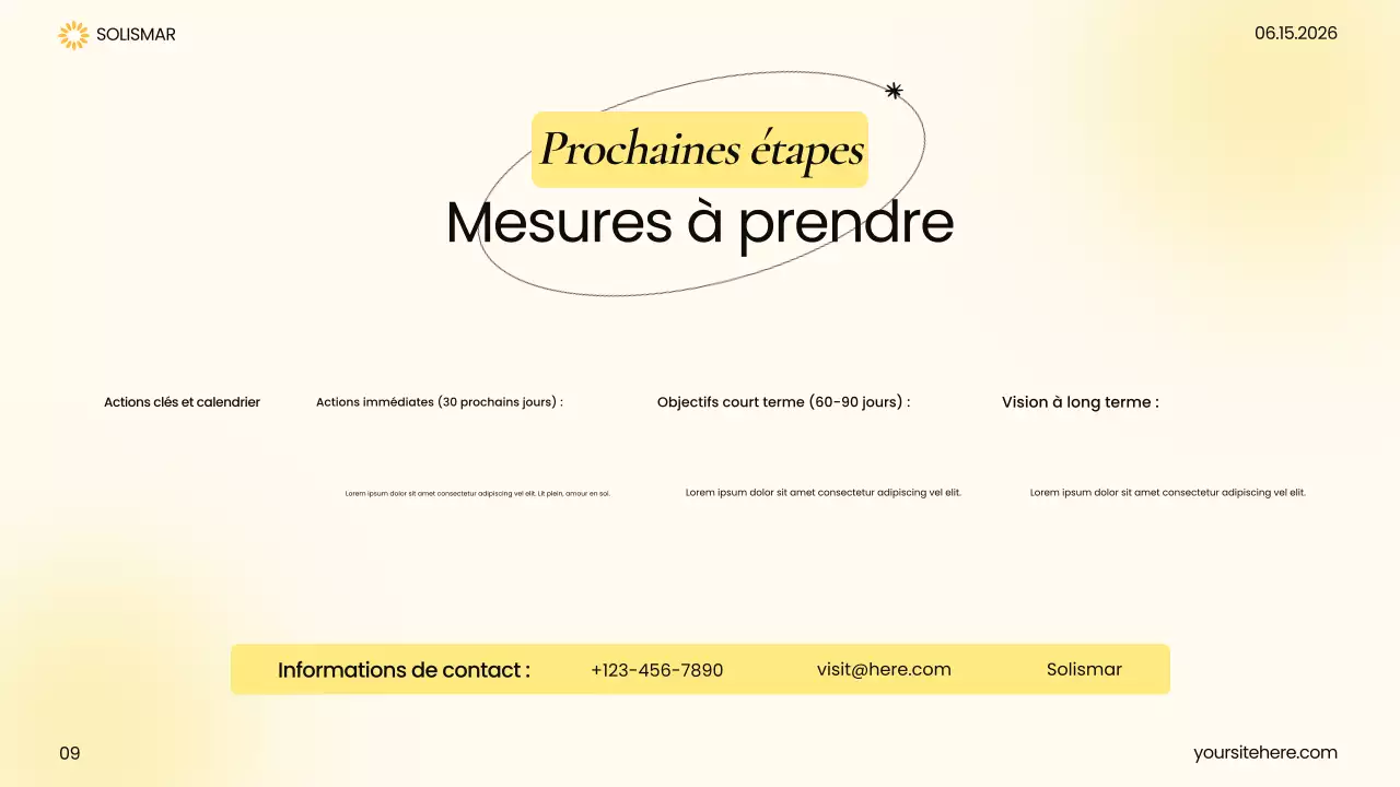 Présentation des soins de santé modernes jaunes