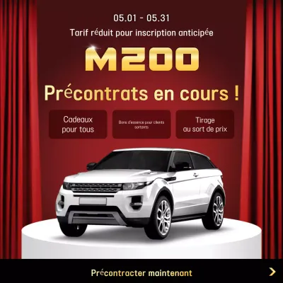 publicité pour une voiture moderne rouge