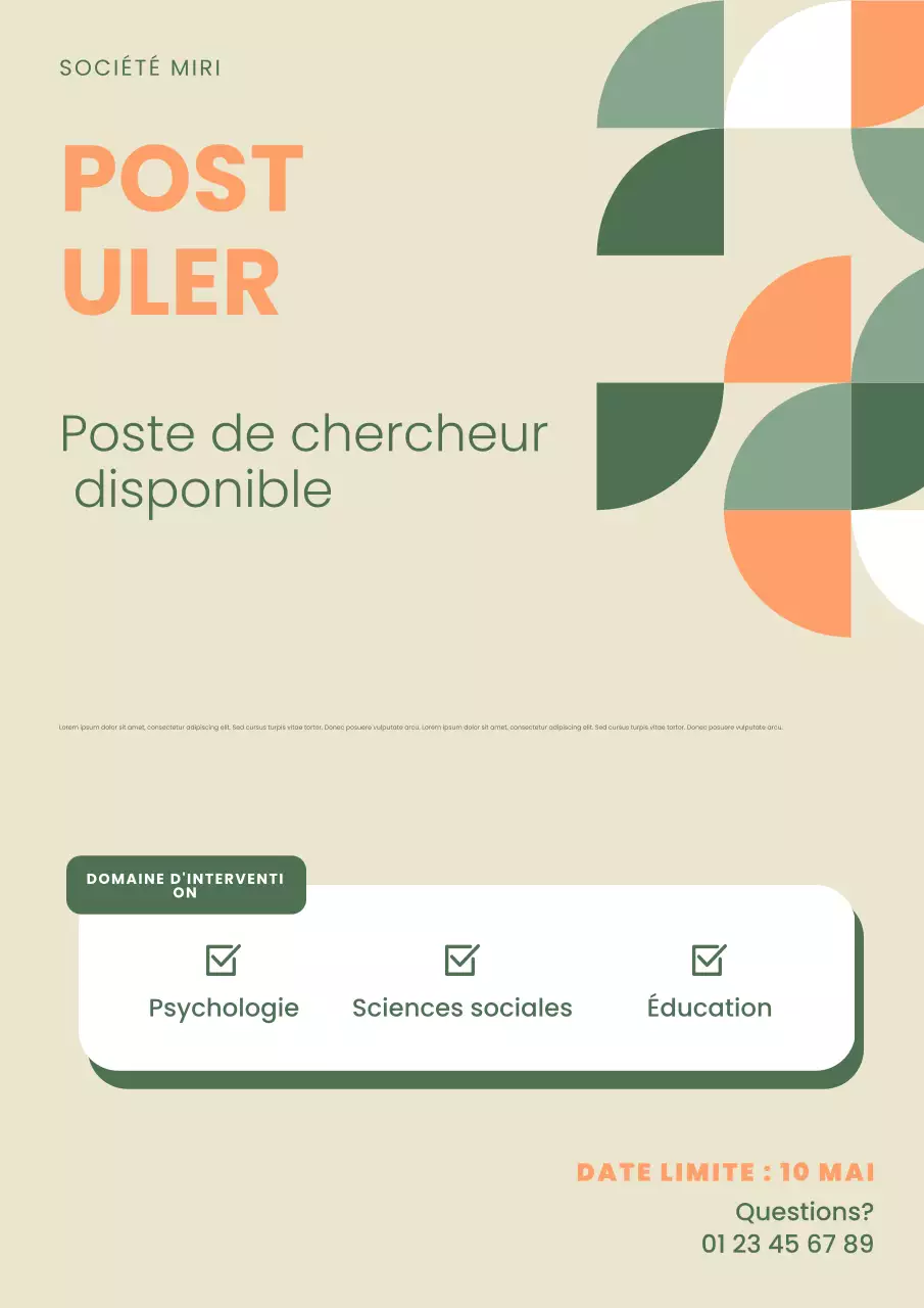 Étude de recherche géométrique beige : recrutement