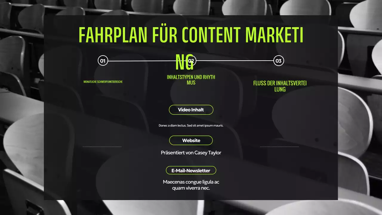 Grüne, moderne digitale Präsentation