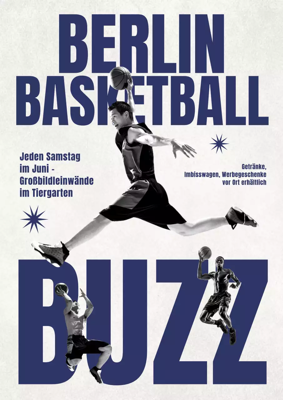 Blaues, kräftiges Basketball-Event