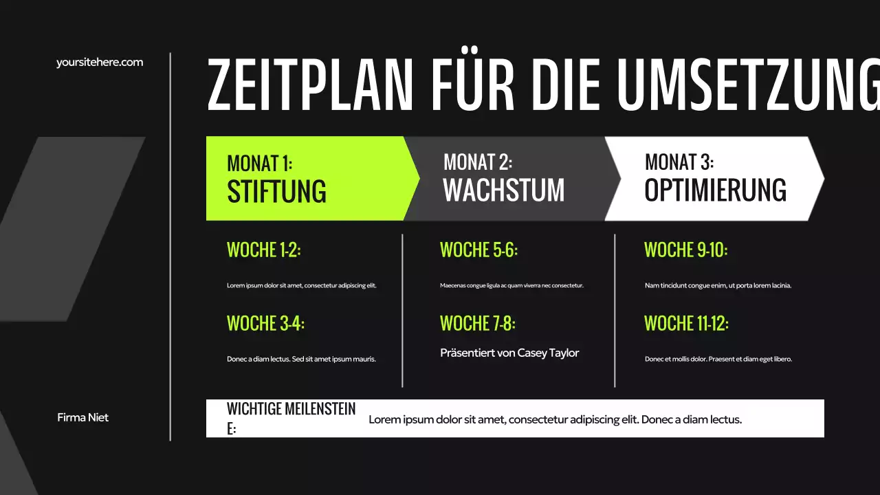 Grüne, moderne digitale Präsentation