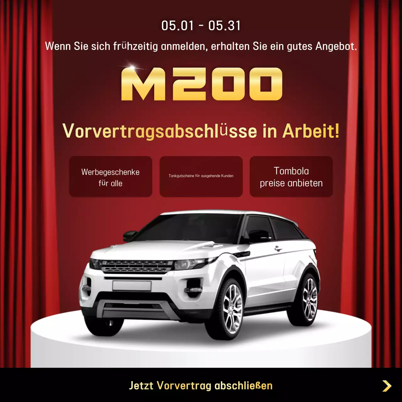 rote moderne Autowerbung