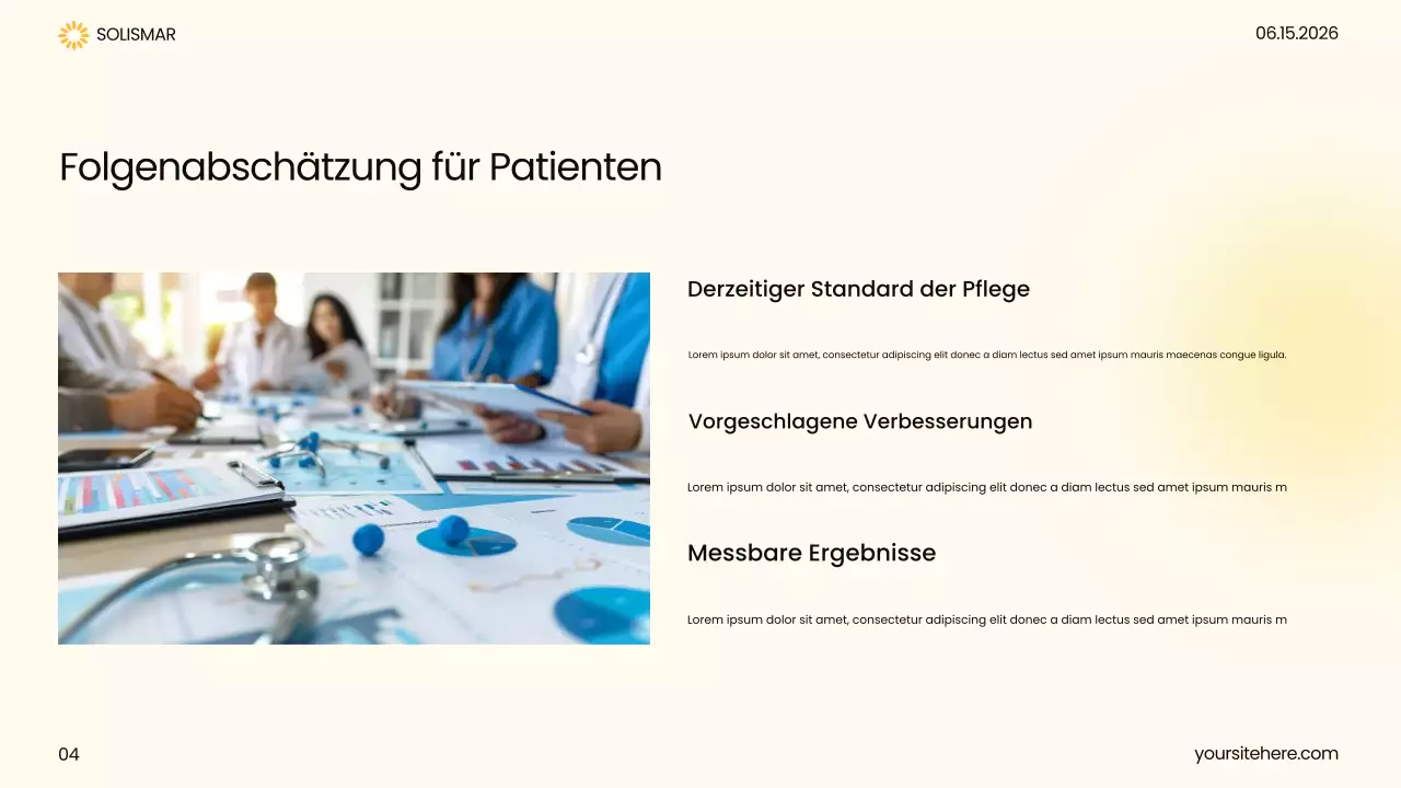 Gelbe moderne Gesundheitspräsentation