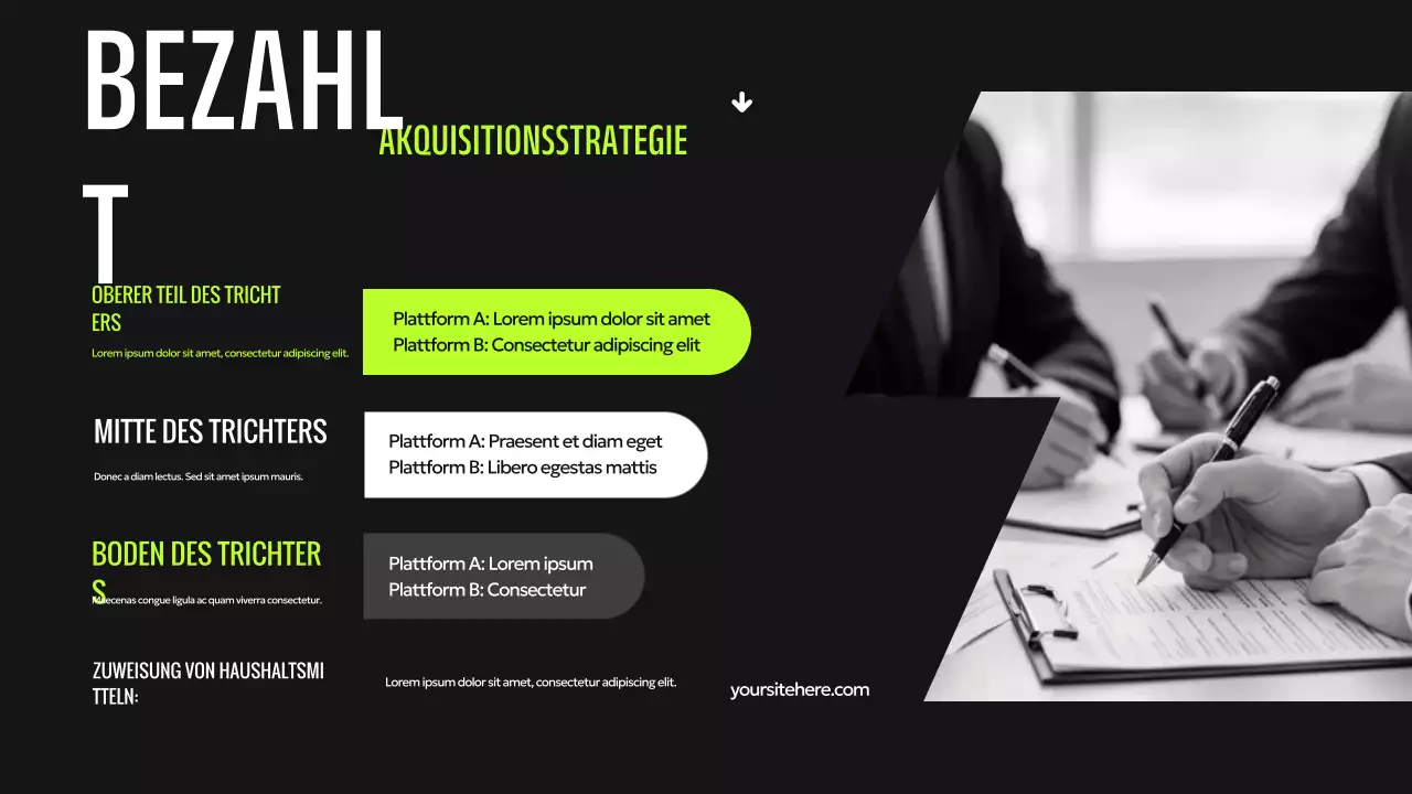 Grüne, moderne digitale Präsentation