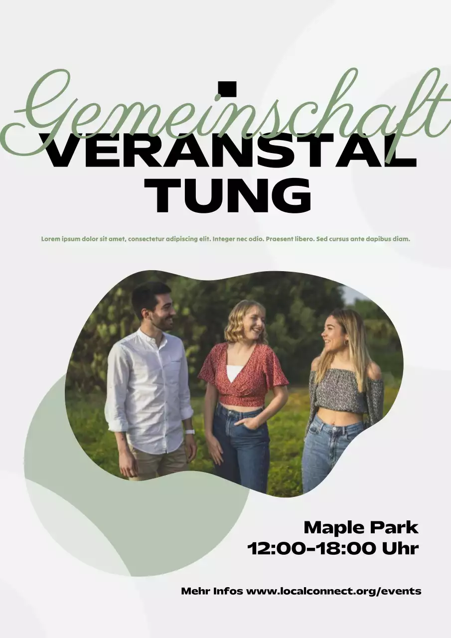 Ankündigung einer Green Modern Community-Veranstaltung