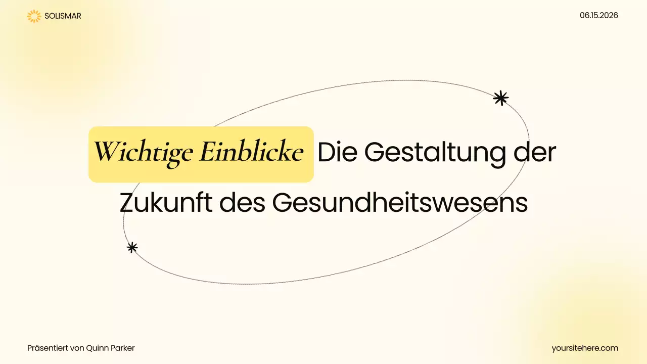 Gelbe moderne Gesundheitspräsentation