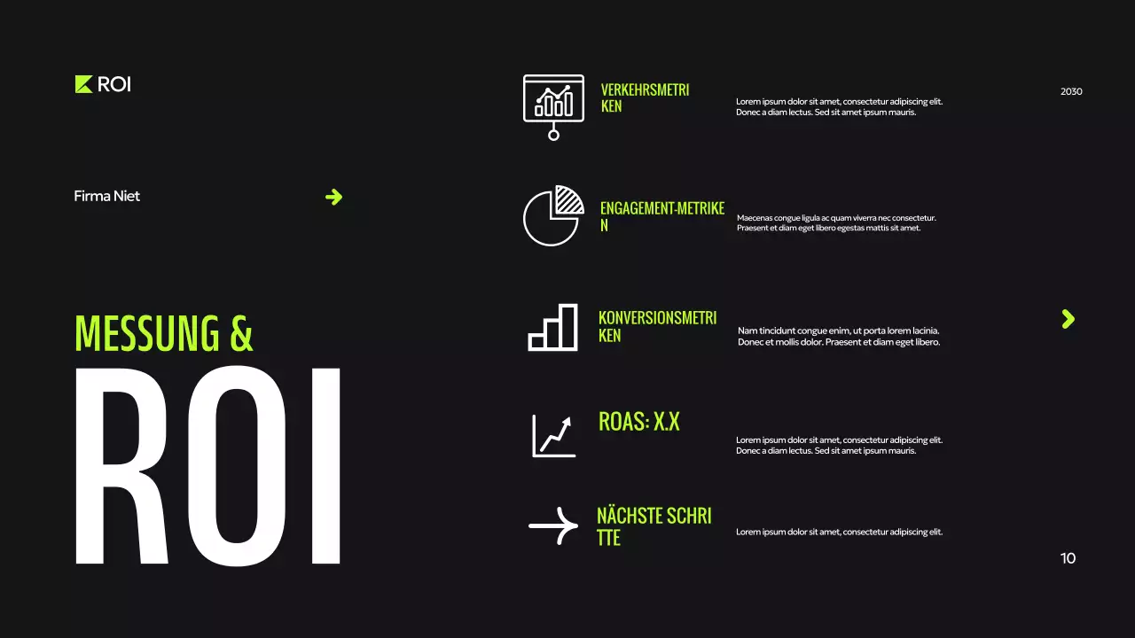 Grüne, moderne digitale Präsentation