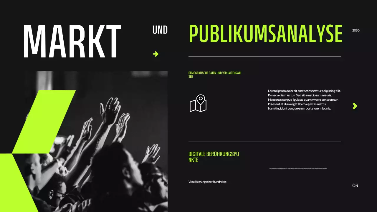 Grüne, moderne digitale Präsentation