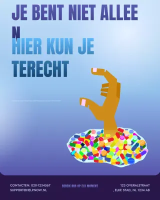 Blauwe gradiënt bewustzijn van middelenmisbruik