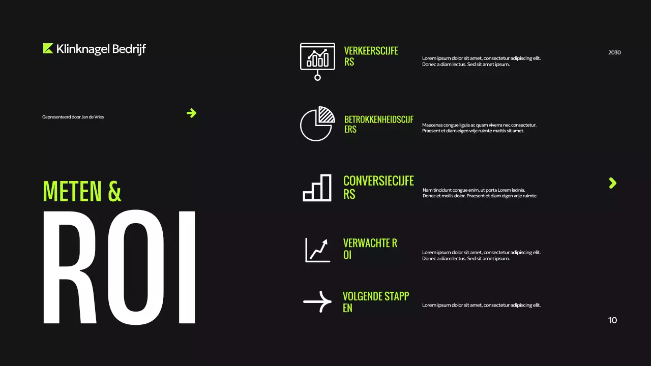 Groene moderne digitale presentatie