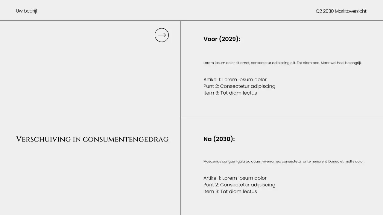 Rapport over de trends in de grijze moderne markt