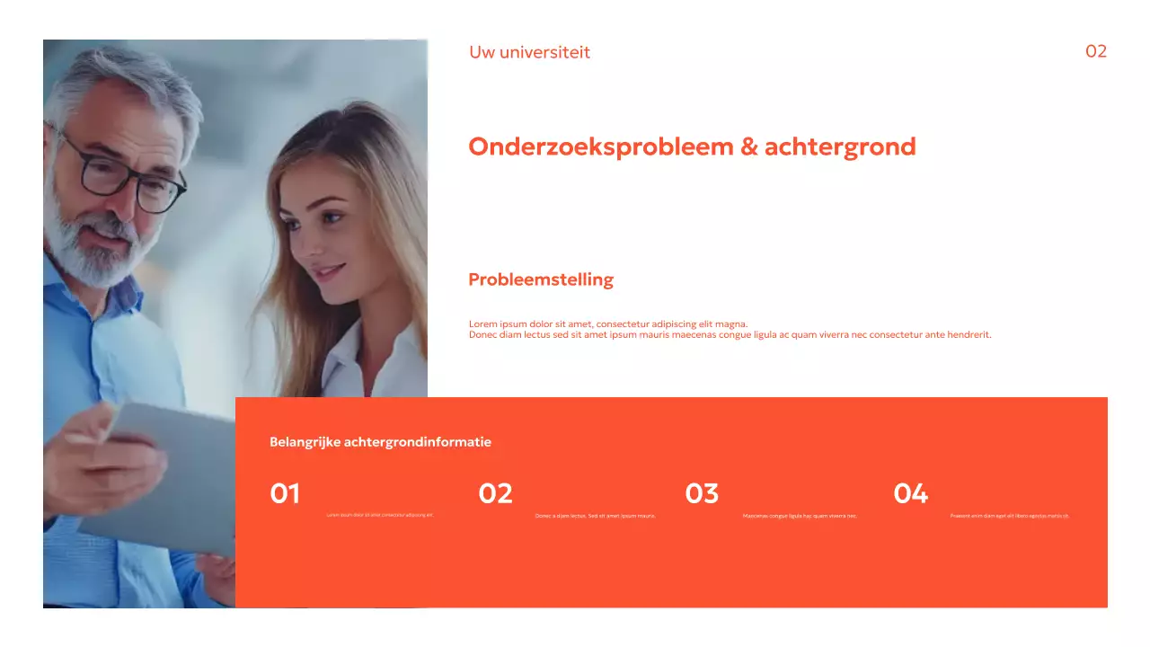 Oranje Moderne Onderzoeksgids