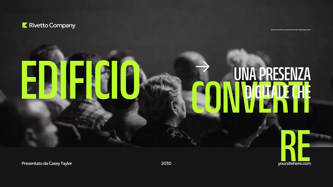 Presentazione digitale moderna e verde