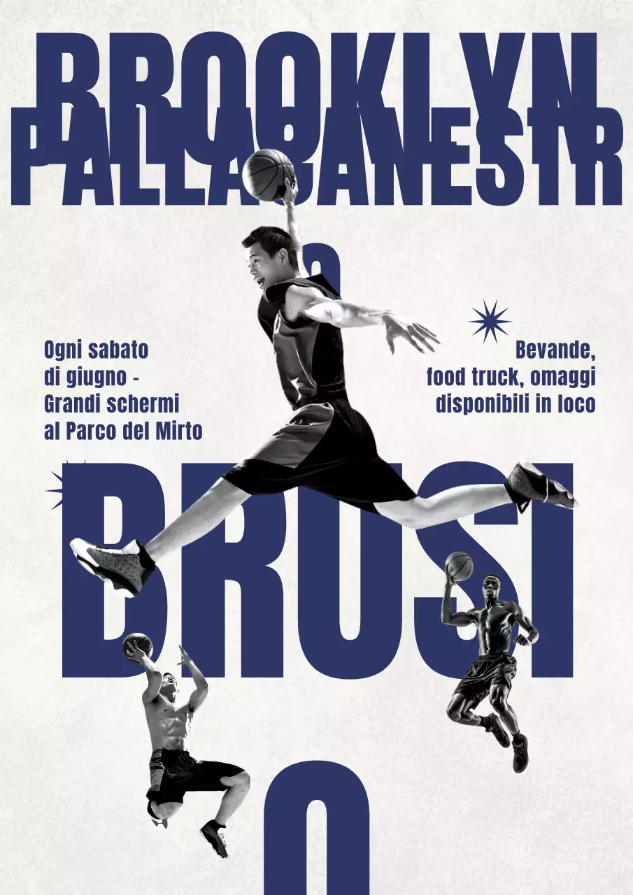 Evento di basket Blue Bold