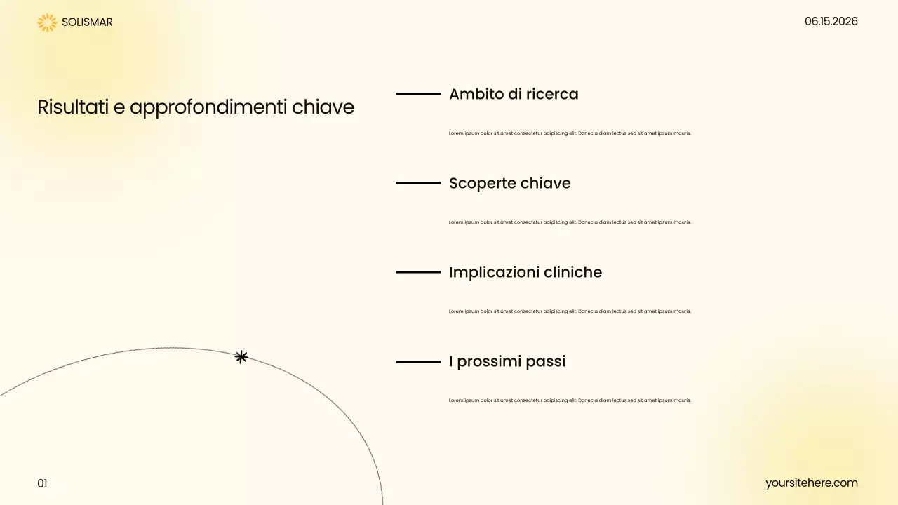 Presentazione dell'assistenza sanitaria moderna gialla