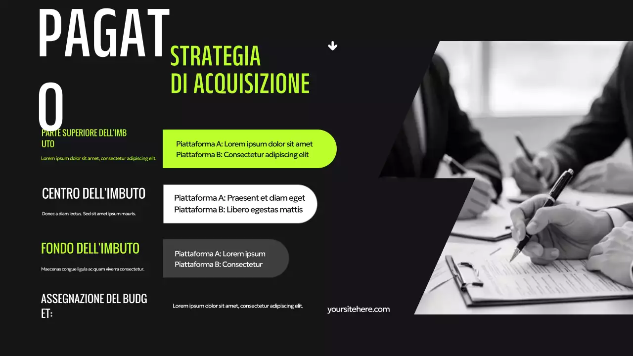 Presentazione digitale moderna e verde