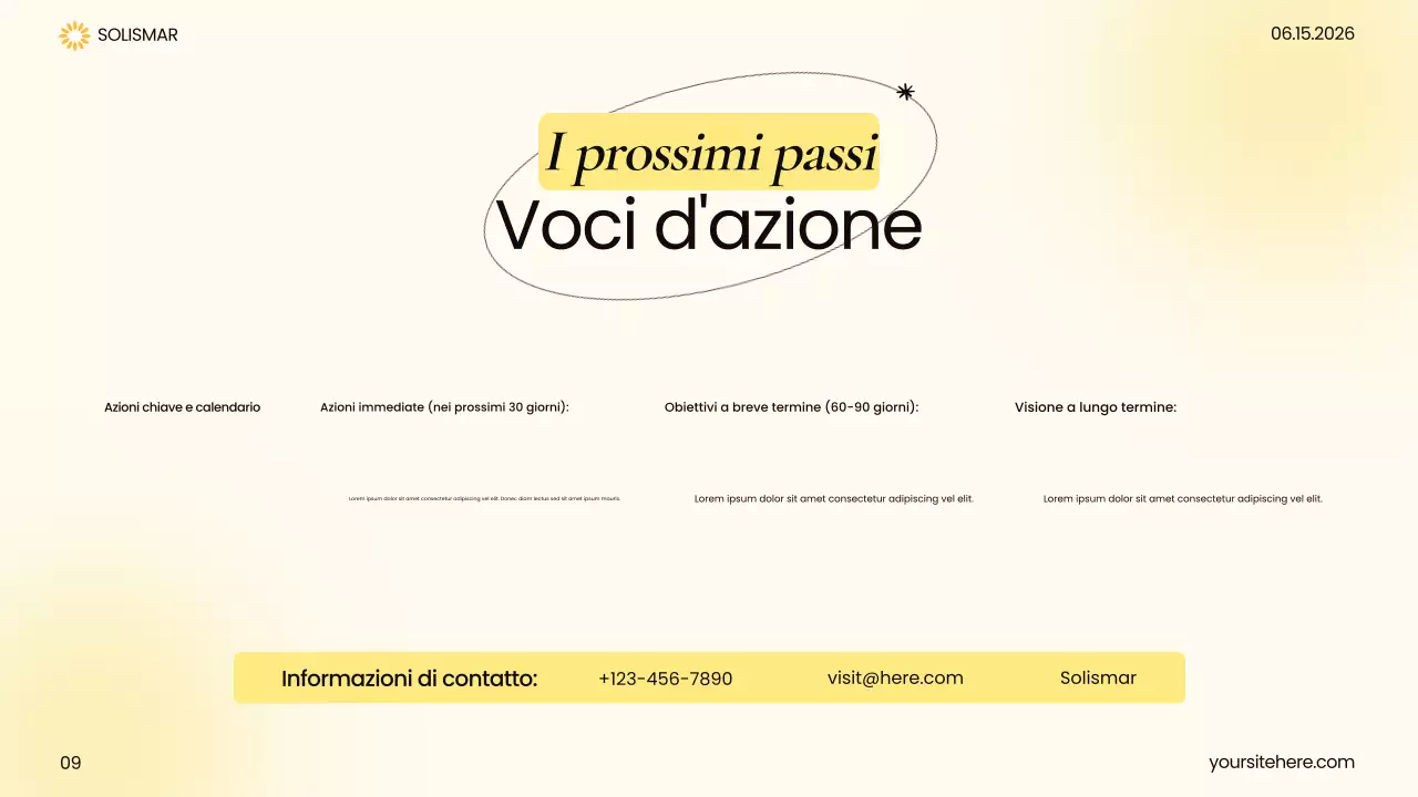 Presentazione dell'assistenza sanitaria moderna gialla