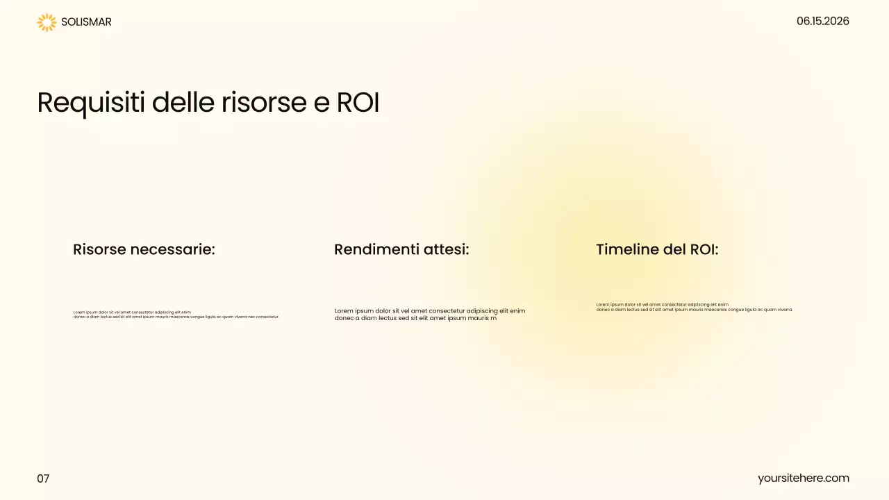 Presentazione dell'assistenza sanitaria moderna gialla