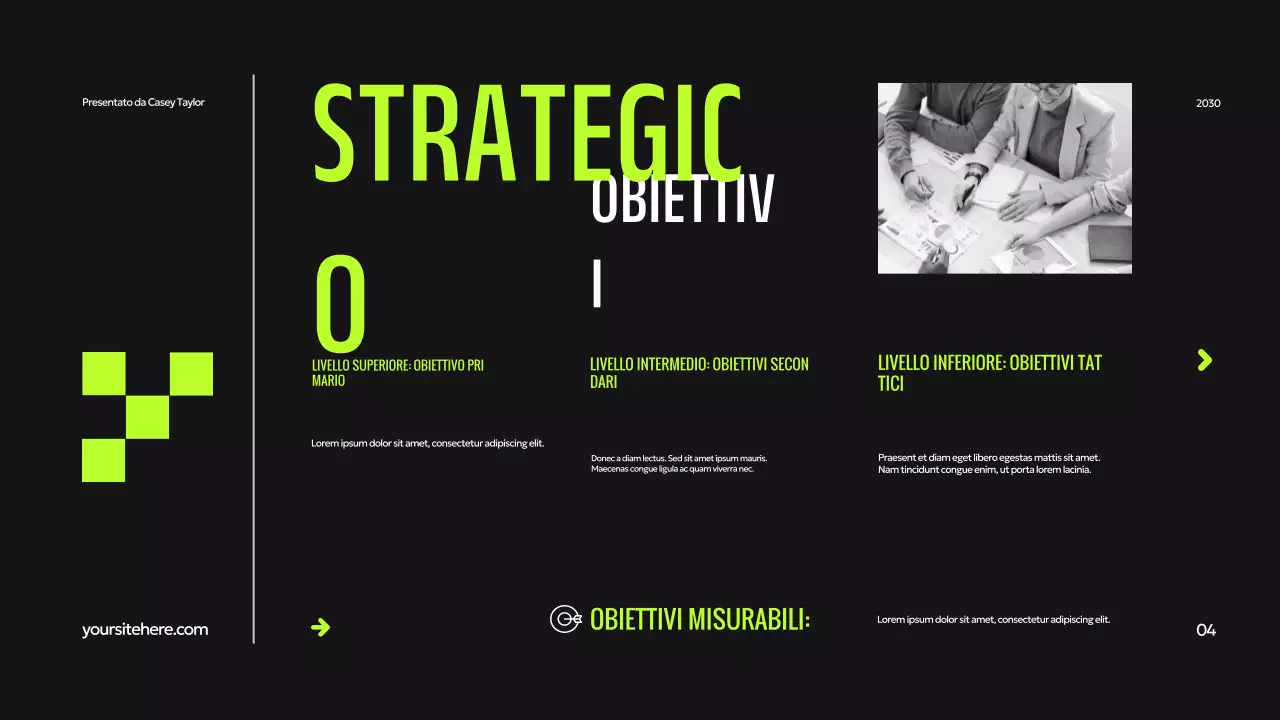 Presentazione digitale moderna e verde