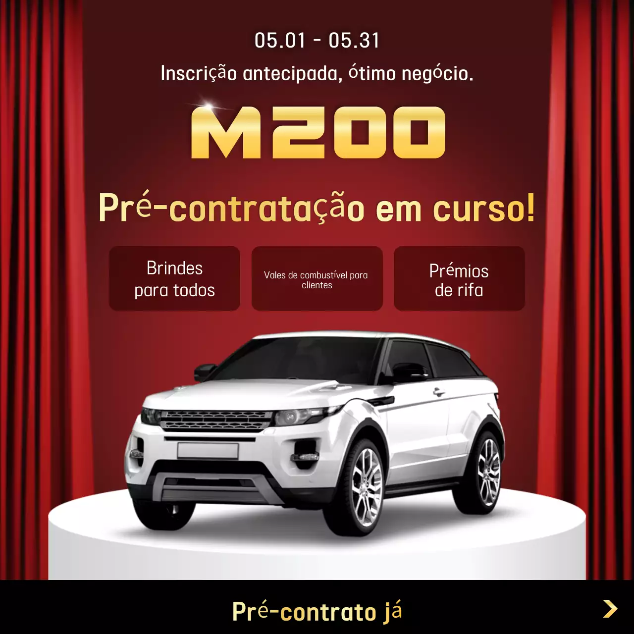 propaganda de carro vermelho moderno