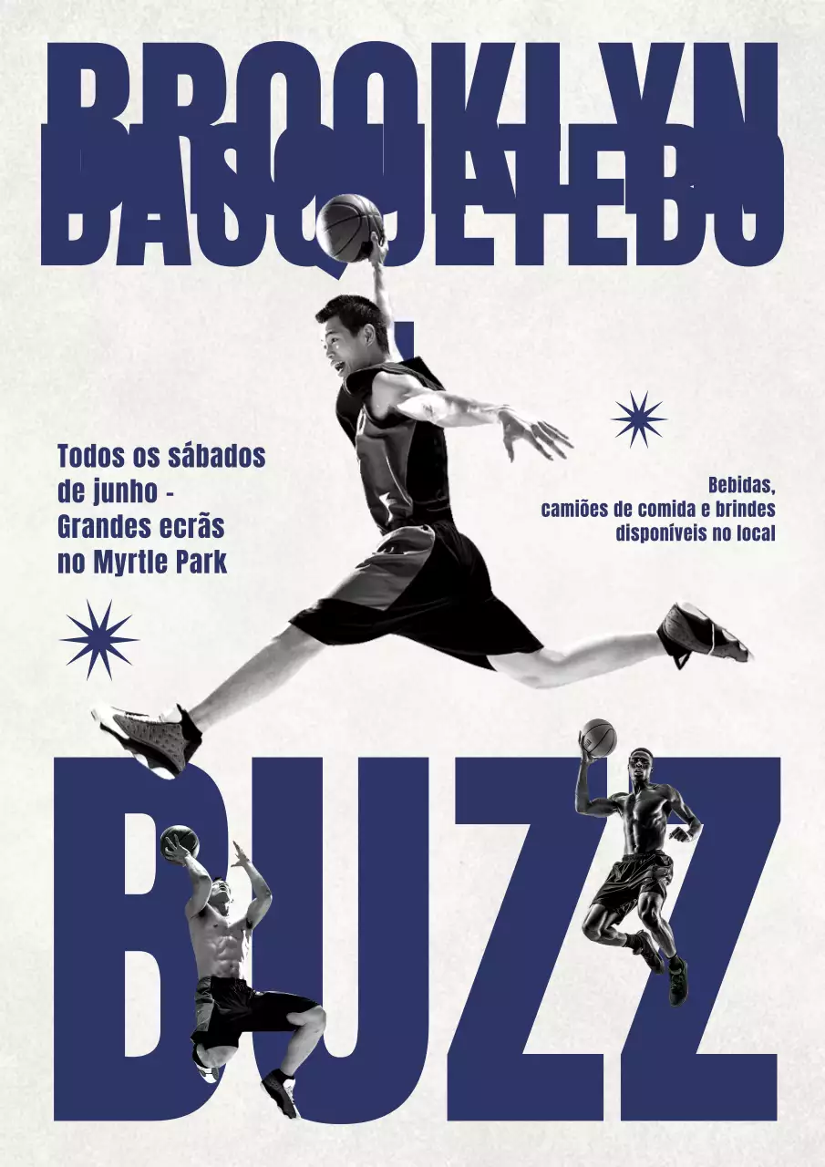 Evento de Basquete Blue Bold