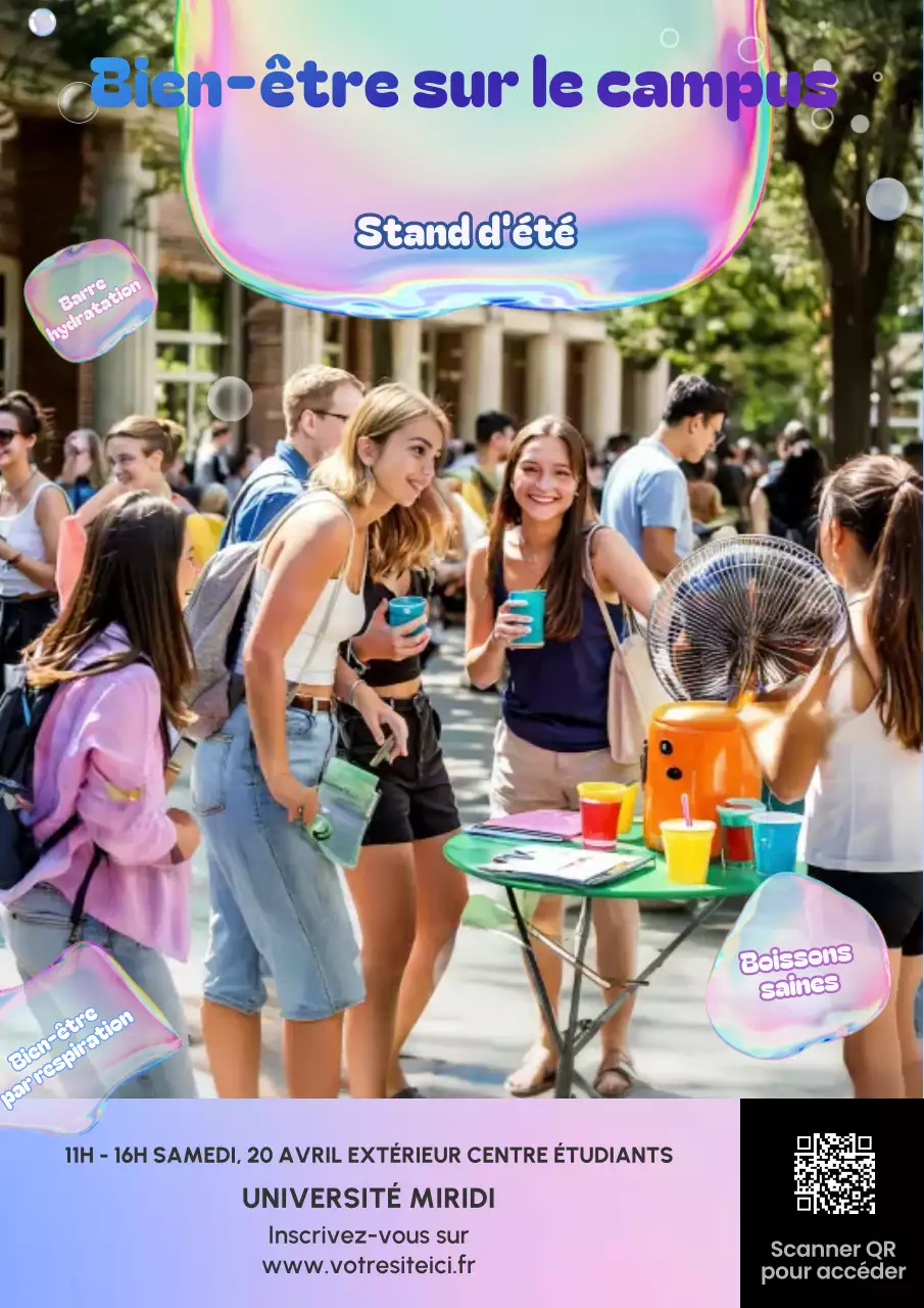 Événement bien-être d'été moderne Campus Blob