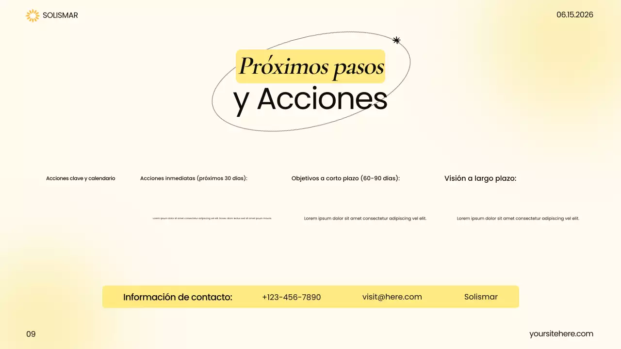 Presentación de atención médica moderna amarilla