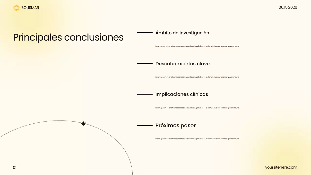 Presentación de atención médica moderna amarilla