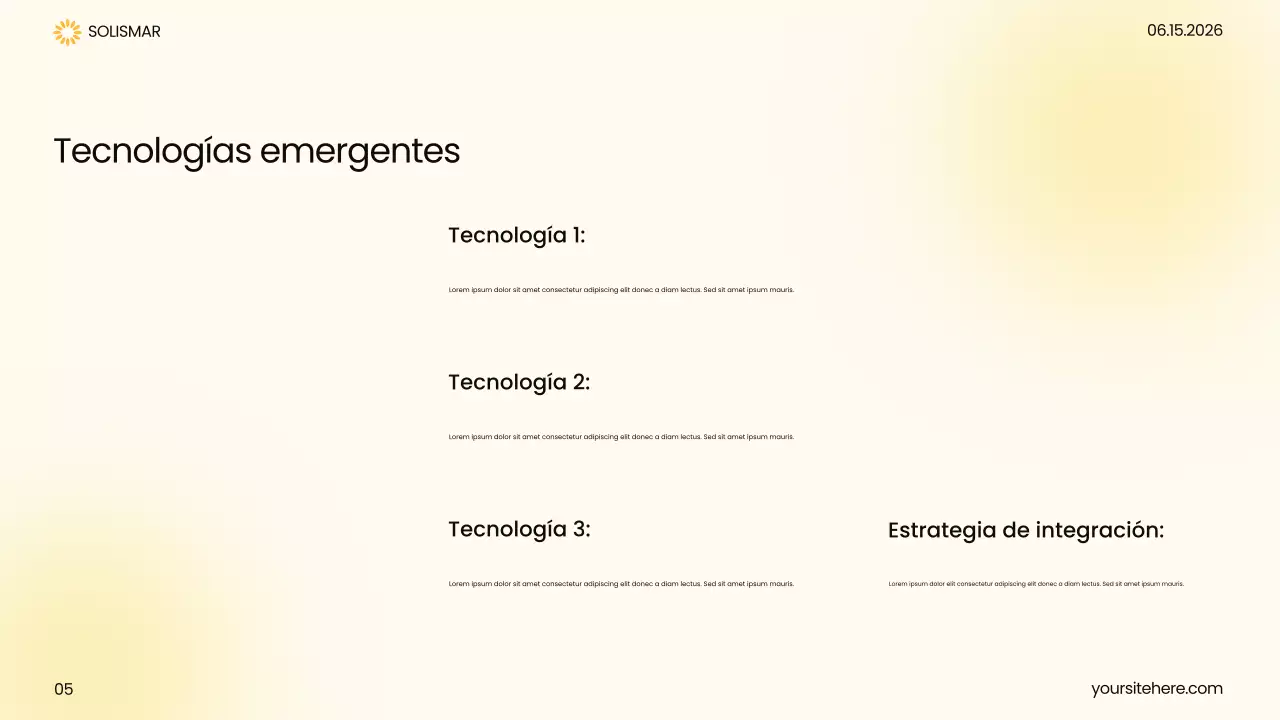 Presentación de atención médica moderna amarilla