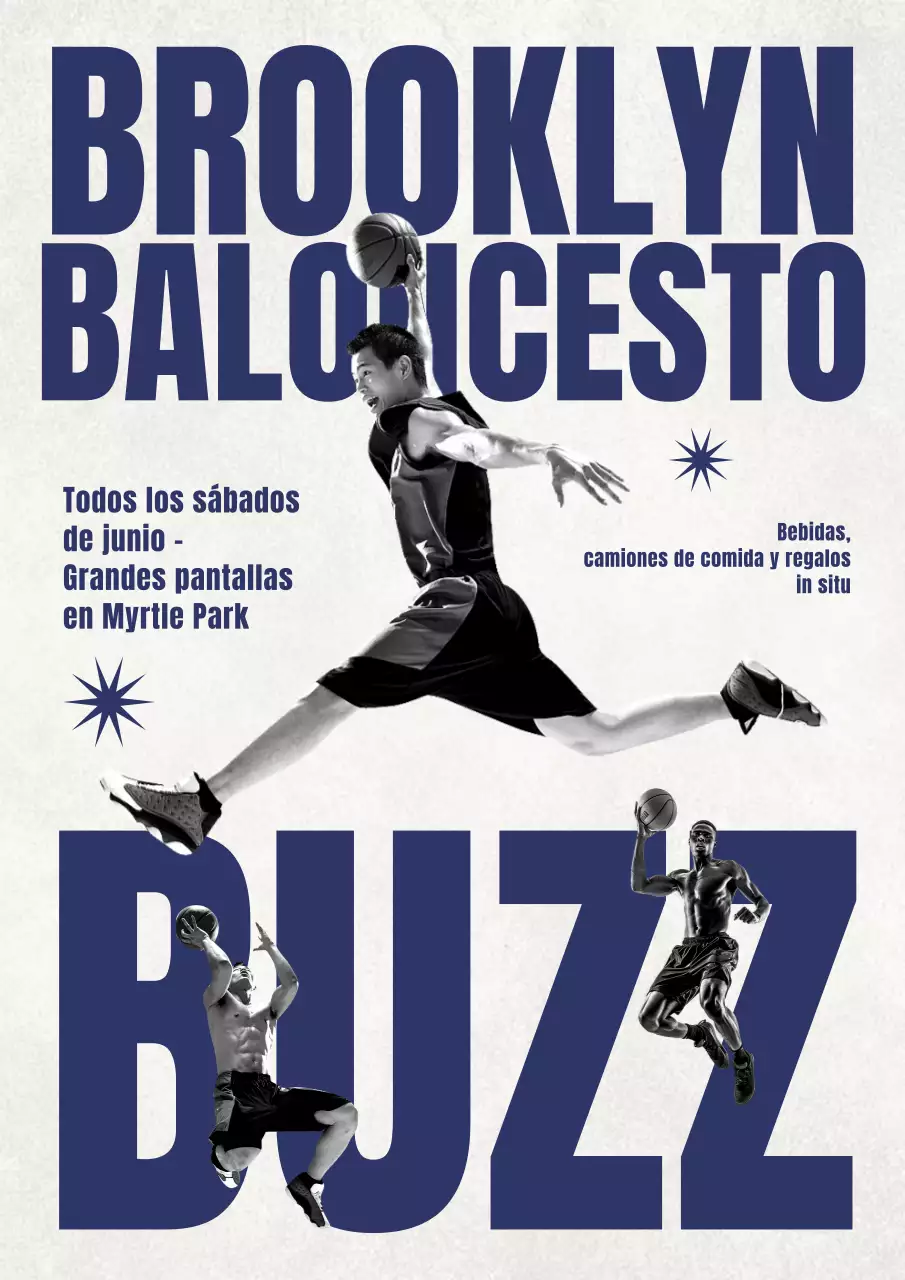 Evento de baloncesto Blue Bold