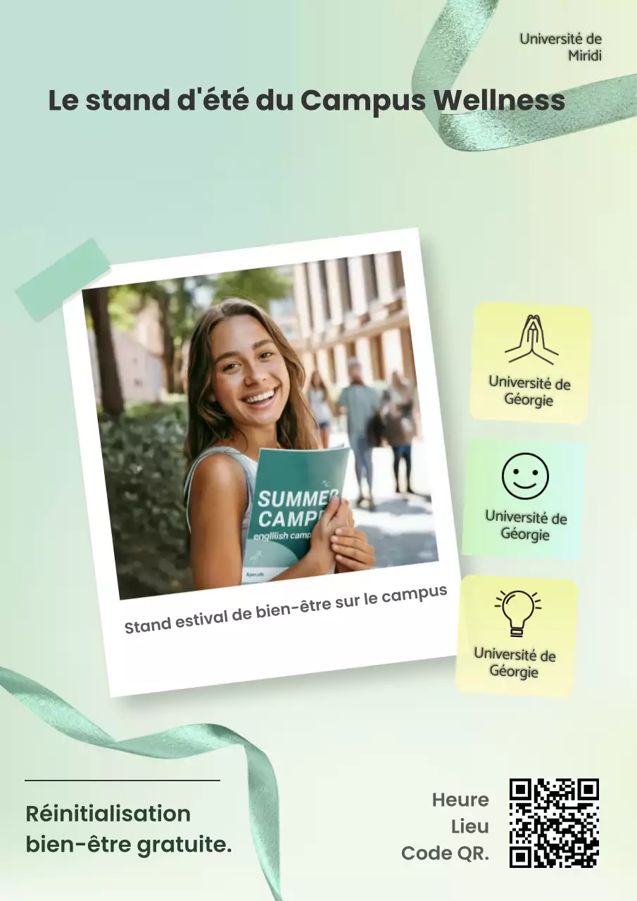 Promotion du stand de bien-être Campus Modern