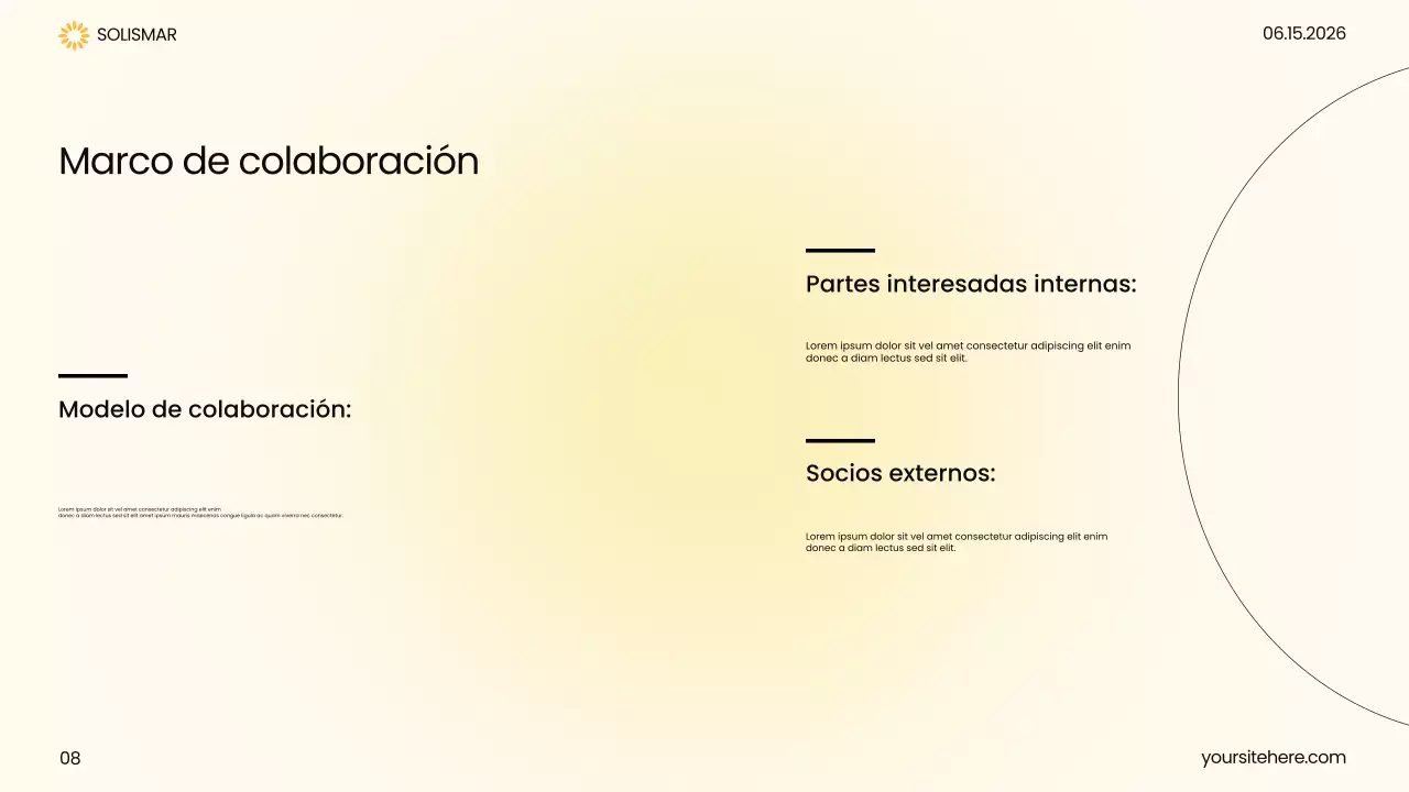 Presentación de atención médica moderna amarilla