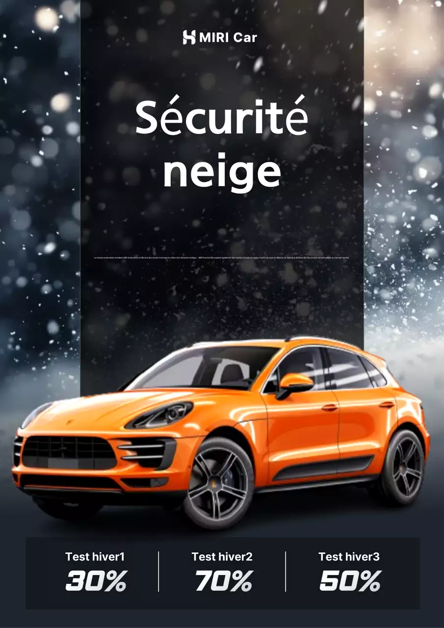 Publicité pour une voiture moderne orange