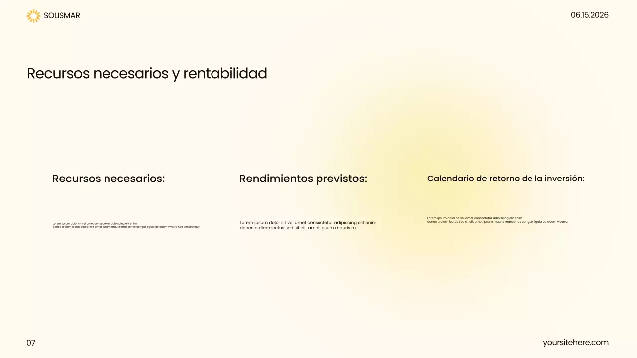 Presentación de atención médica moderna amarilla