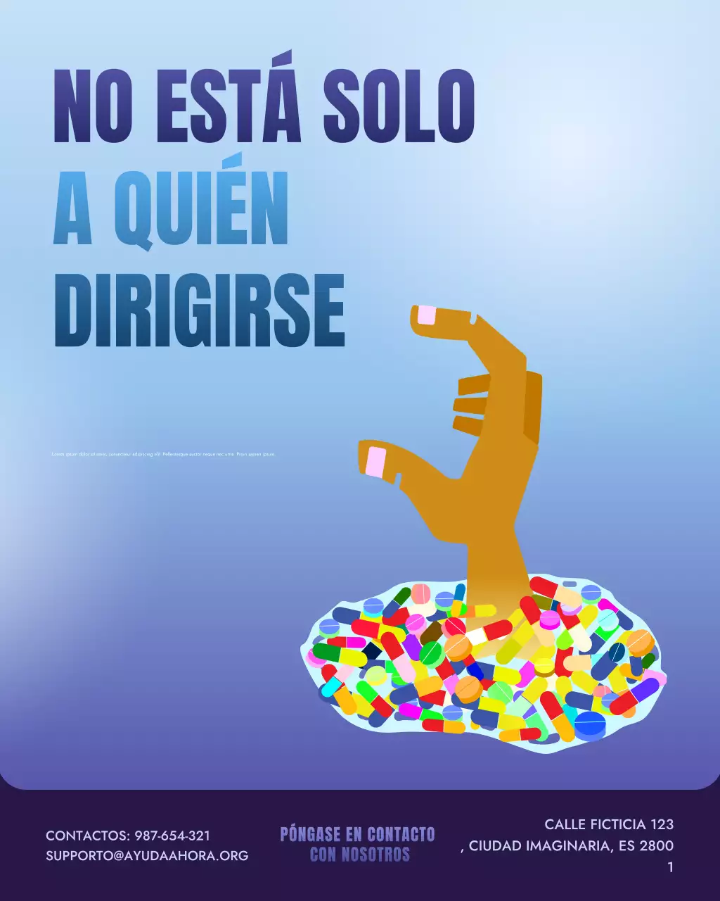 Concientización sobre el abuso de sustancias de gradiente azul