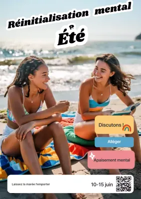 Événement branché sur la santé mentale à la plage