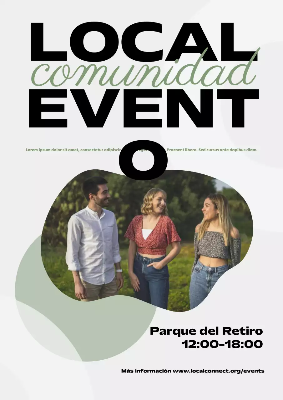 Anuncio del evento comunitario Green Modern