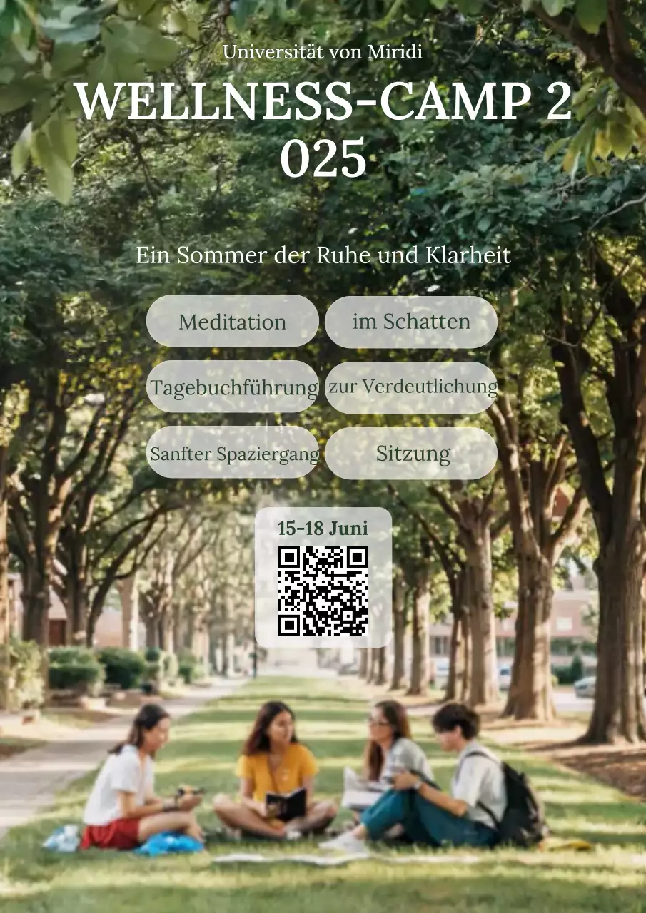 Grüne Natur Wellness Einladung